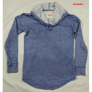 MOSSIMO SUPPLYเสื้อสเวตเตอร์มีฮู้ด มีที่อุ่นคอ-สีฟ้า ไซส์ 36-40" สภาพเหมือนใหม่-UNISEX