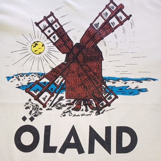 เสื้อยืด Vintage Usa 90s #O L A N D  Size XL อก24/ยาว28