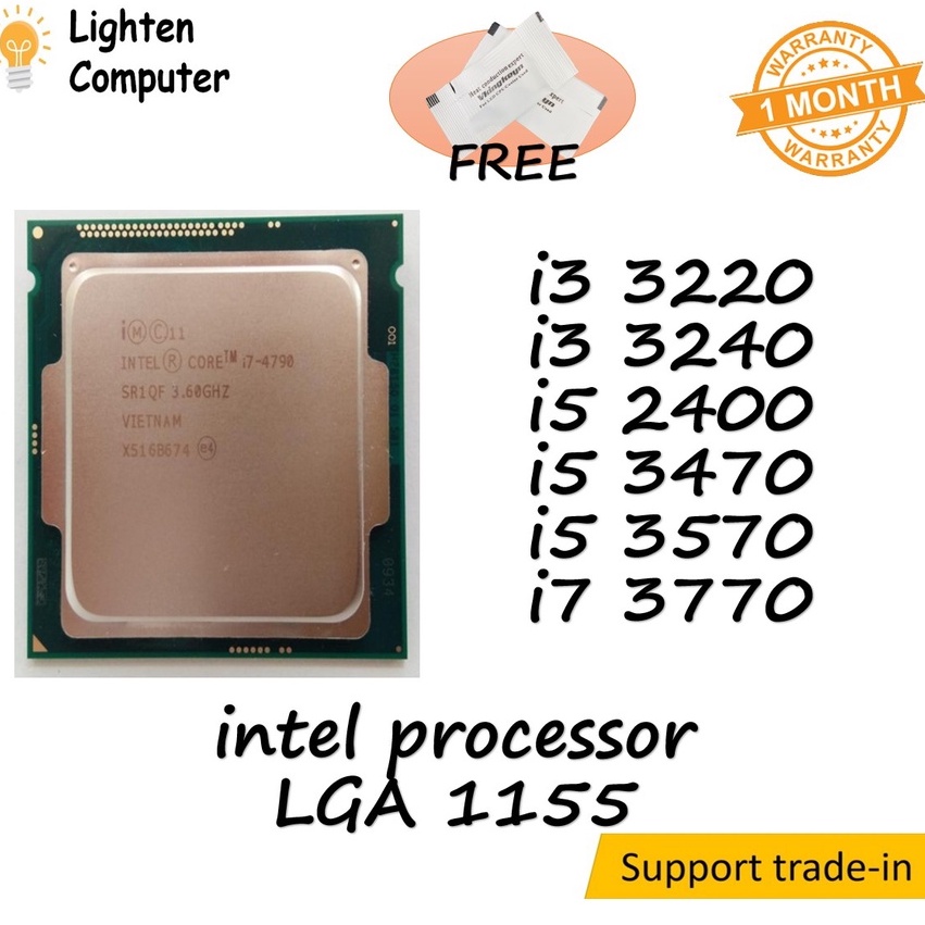 USED โปรเซสเซอร์ Intel ( CPU ) | I3-3220 | ฉัน3 3240 | ฉัน5 2500 3450 3470 | I7 2600K 3770 | แอลจีเอ