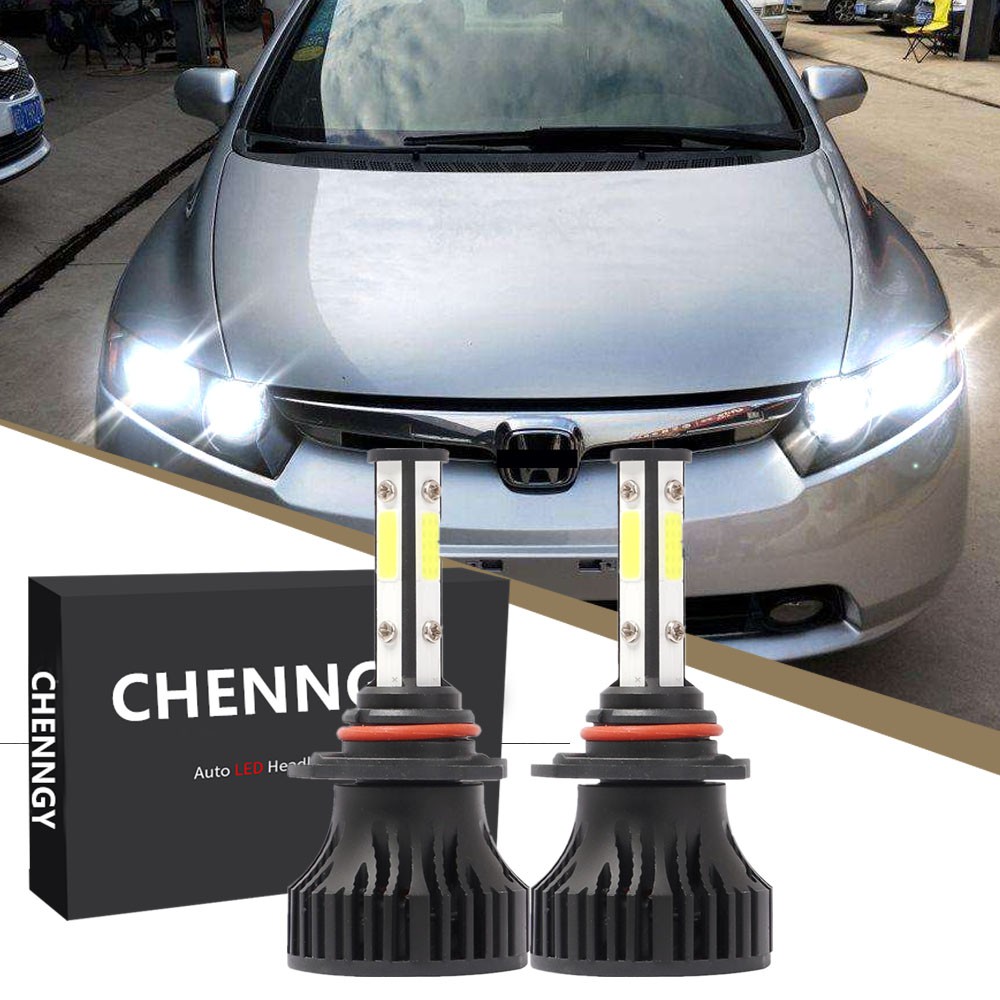 เหมาะสําหรับ Honda Civic 2006-2011 รถ 4Dr เปลี่ยนรวม LED ไฟหน้าหลอดไฟชุดไฟต่ํา 6000K 2 ชิ้น