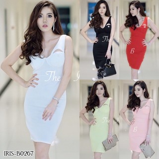 Mini Dress เข้ารูป ผ่าหลัง [B0267]