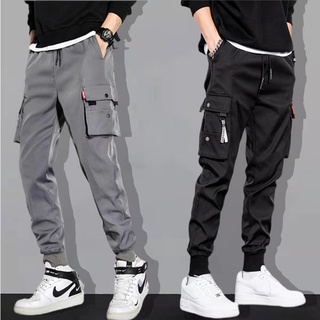 SHALOM Jogger Pants For Men Korean Men Pants Cargo Trending Overalls Baggy Pants Loose - 011