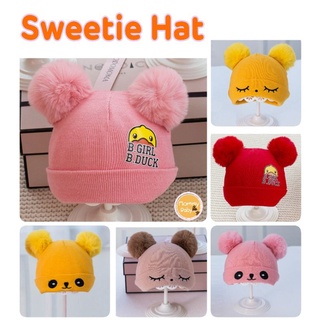 AM🧸Sweetie hat หมวกเด็กเเรกเกิดถึง12​เดือน