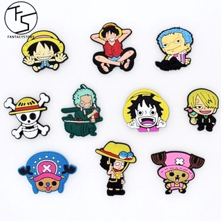 รองเท้าโครเชต์อะนิเมะ One Piece Charms Jibbitz สําหรับ Crocs