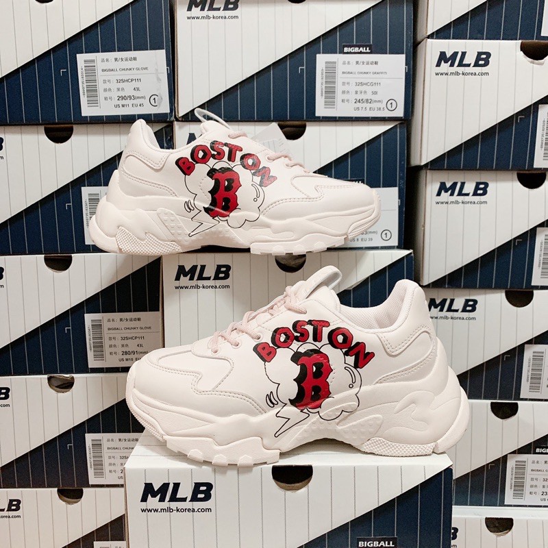 [ลด200.- ใช้ HUNT262] รองเท้าผ้าใบ แฟชั่น ผู้หญิง MLB BIG BALL CHUNKY LIKE BOSTON