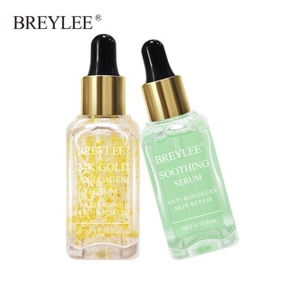 Breylee เซรั่มทองคํา 24k + เซรั่มซ่อมแซม ต่อต้านริ้วรอย ซ่อมแซมผิว ให้ความชุ่มชื้น ไวท์เทนนิ่ง 2 ชิ้น