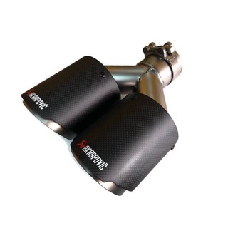 ปลายท่อรถยนต์ Akrapovic ท่อคู่ 1ออก2 เพิ่มความหล่อ สวย ให้กับรถ ตัวท่อเป็นสแตนเลสหุ้มคาร์บอน  ขนาด2.5 นิ้ว ออก 40mm