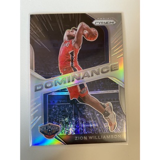 Zion Williamson Silver 2020-21 Prizm Panini ใบพิเศษ การ์ดสะสมบาสเก็ตบอล NBA Dominance