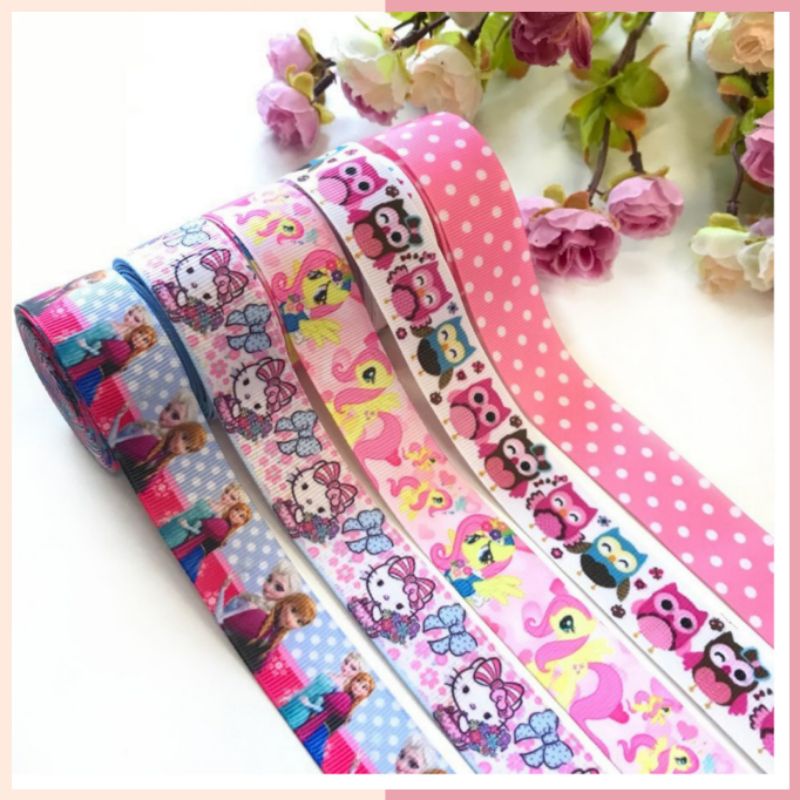 5YARD - FROZEN/HELLO KITTY/POLKADOT/OWL/LITTLE PONY MOTIF RIBBON