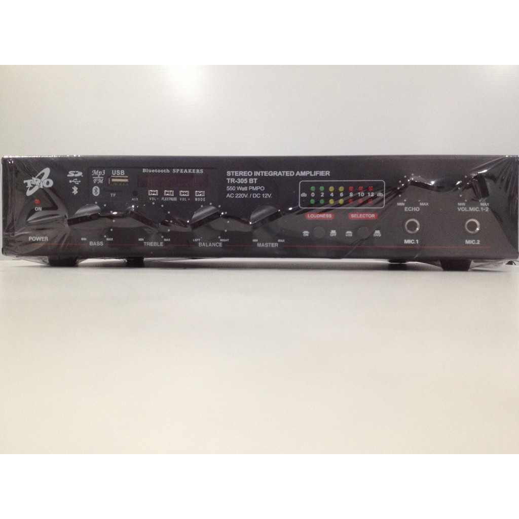 แอมป์ เครื่องขยายเสียง TRIO TR-305 BT Stereo Integrated Amplifier Power Output 550W Watt