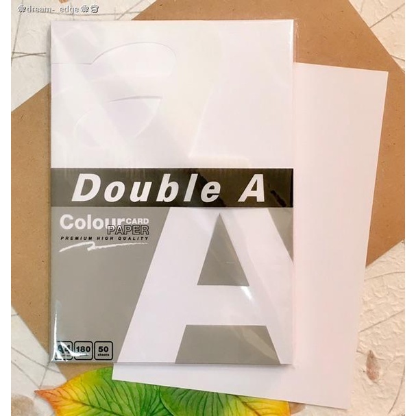 Dream Edge Double A กระดาษการ ดขาว กระดาษทำปกรายงาน หนา 150 180 แกรม ขนาด Shopee Thailand