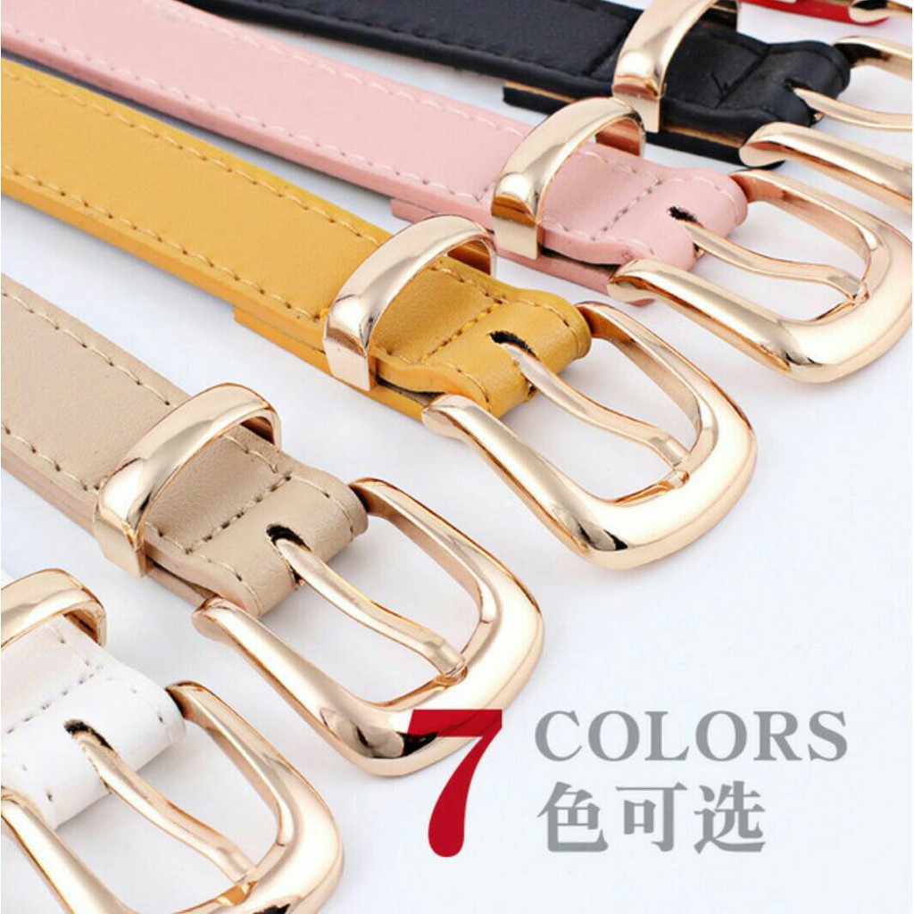 พร้อมส่งจ้าา เข็มขัดผู้หญิง หนัง PU จับแมทกับกางเกง กระโปรง ได้หมดเลยจ้าาา ใส่สวยราคาแสนเบาค่ะ