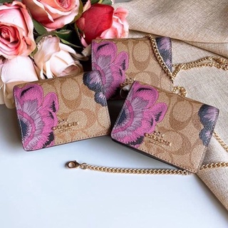 COACH  MINI WALLET SIGNATURE CANVAS