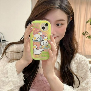 💕พร้อมส่ง💕iPhone 14 13 12 11 Pro Max เคส for เคสไอโฟน11 น่ารัก  บางเบาพกพาง่าย การ์ตูน เป็ด โซ่มุก Case