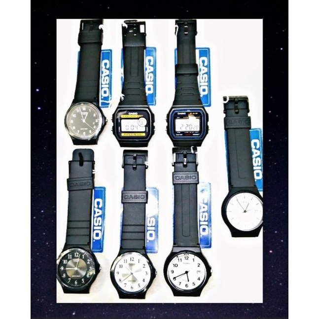 นาฬิกา Casio สายยางเรซิ่น รุ่น MQ-24-1BLD\MQ-24-7B3LDF\F-91W-1DG\F-94WA-9DG\MW-59-7EVDF