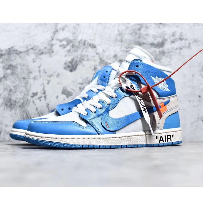 OFF WHITE x Air Jordan 1 Joe 1 OW Joint North Carolina Blue cHPF