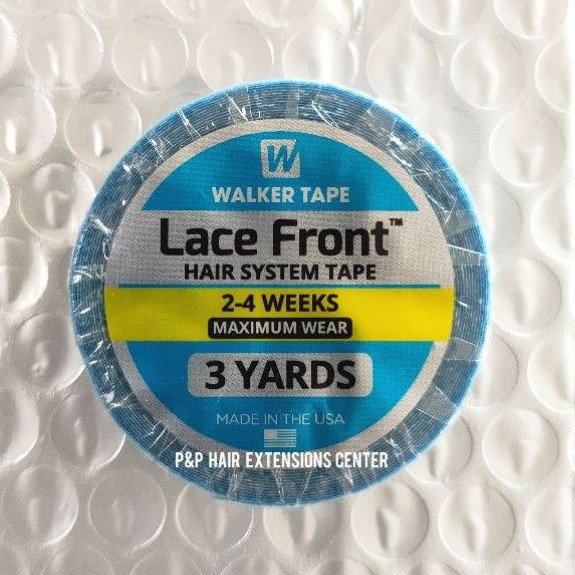 เทปกาวติดวิกผม เทปกาว Walker tape – Lace Front Hair System Tape × 1 ม้วน ความยาว 3 หลา หน้ากว้าง 0.8 เซนติเมตร(0.3 นิ้ว) ราคา ถูกที่สุด ดีลบีเคเค