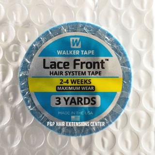 เทปกาวติดวิกผม เทปกาว Walker tape - Lace Front Hair System Tape × 1 ม้วน ความยาว 3 หลา หน้ากว้าง 0.8 เซนติเมตร(0.3 นิ้ว)