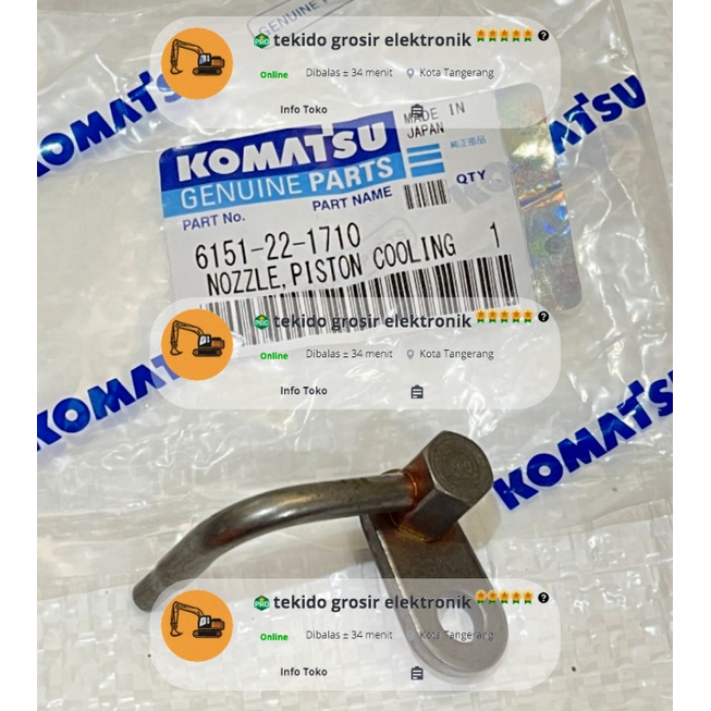 6151-22-1710 หัวฉีด Collet ลูกสูบ 6D125 komatsu