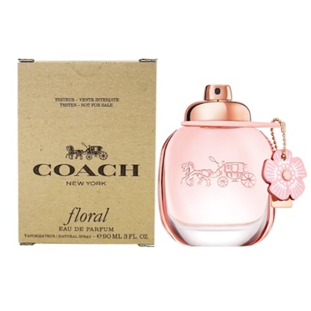 Coach New York Floral EDP 90 ml เทสเตอร์ กล่องน้ำตาล beautyfragrance