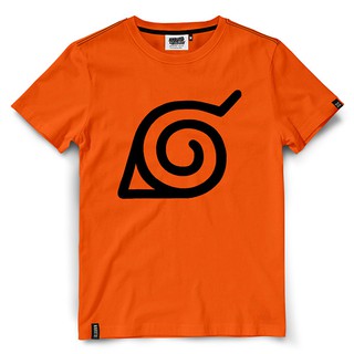 เสื้อยืดผ้าฝ้ายพรีเมี่ยม เสื้อยืดนารูโตะ Naruto NT-008-OR Village Hippen Symbol