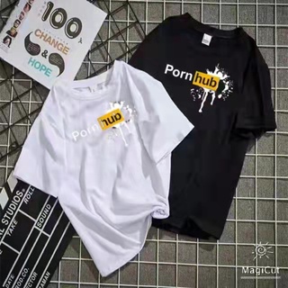 เสื้อยืด  เสื้อลายpornhub ผ้านุ่มใส่สบาย ใส่เดียวหรือคู่ก็ได้ ซักไม่ยั้บ บางใส่สบาย