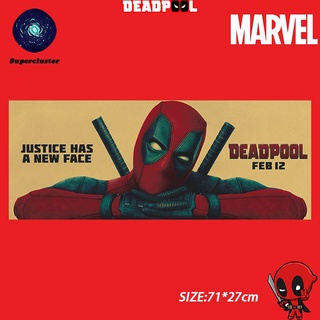 โปสเตอร์ภาพวอลเปเปอร์ Marvel "Deadpool New Justice" สําหรับตกแต่งผนังขนาด 71x27 ซม.