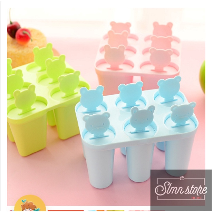 BEAR SHAPE 6 COMPARTMENT ICE CREAM TRAY. SD2_HOPKEM6N
