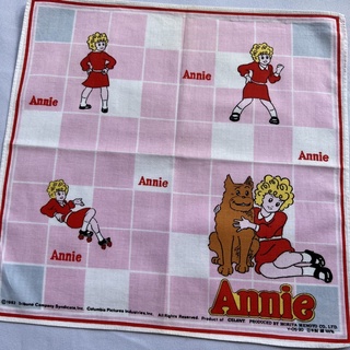 Annie  ผ้าเช็ดหน้าการ์ตูนวินเทจ