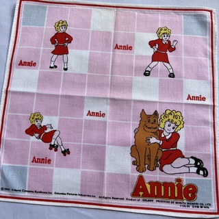 Annie  ผ้าเช็ดหน้าการ์ตูนวินเทจ