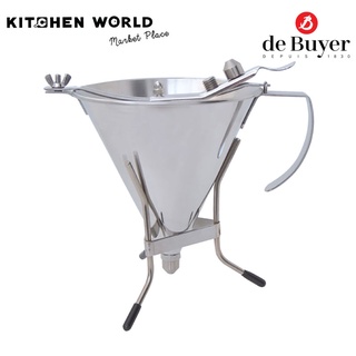 de Buyer 3354.12 Automatic Piston Funnel With stand 1.5 L / กรวยหยอดขนม