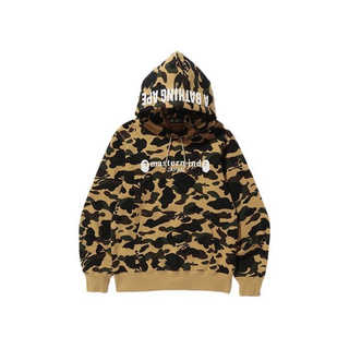 SLUM LTD - BAPE X Mastermind Japan 1st Camo Embroidered Skull Pullover Hoodie Yellow Size M