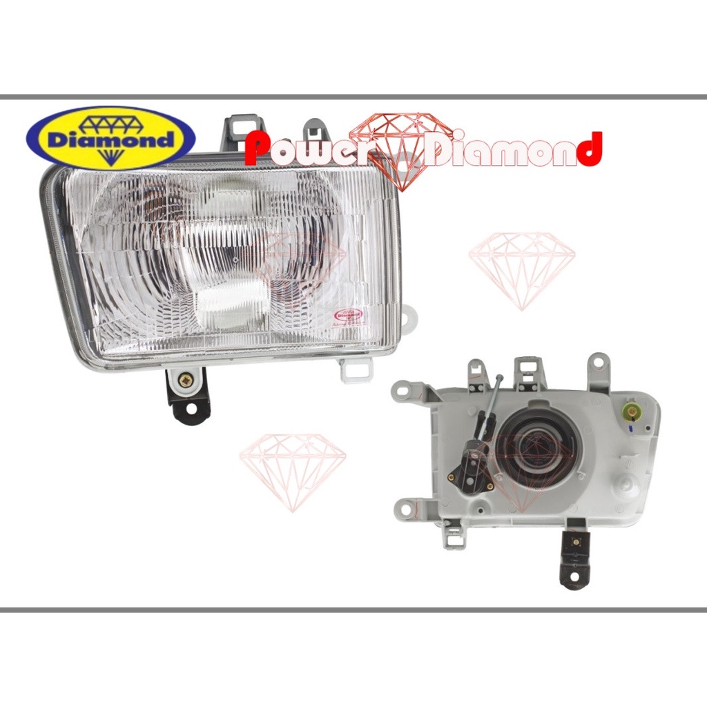 ไฟหน้า TOYOTA MIGHTY X ปี 1995-1998 โตโยต้า ไมตี้ เอ็กซ์ ตาเต็ม ไฟตาหน้า ตราเพชร ไดมอนด์ Diamond