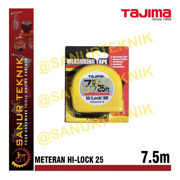 TAJIMA HILOCK เทปวัด Hi-Lock / Meteran 7.5m 7.5m 7.5 เมตร