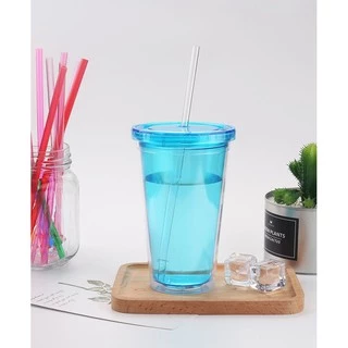 หลอดพลาสติกแข็ง30oz หลอดดูดน้ำ มี 9 สี ให้เลือก ยาว 230mm
