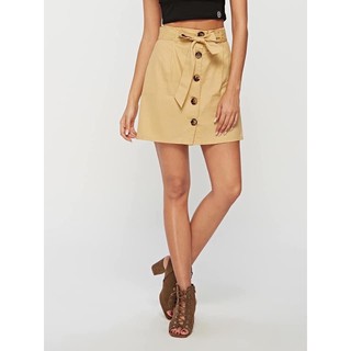 SHEIN Buttoned Skirt กระโปรงสม๊อกหลังพร้อมเชือกผูก