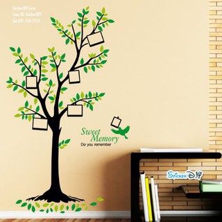 Transparent Wall Sticker สติ๊กเกอร์ติดผนัง กรอบรูปต้นไม้ Sweet memory (กว้าง70cm.xสูง155cm.)