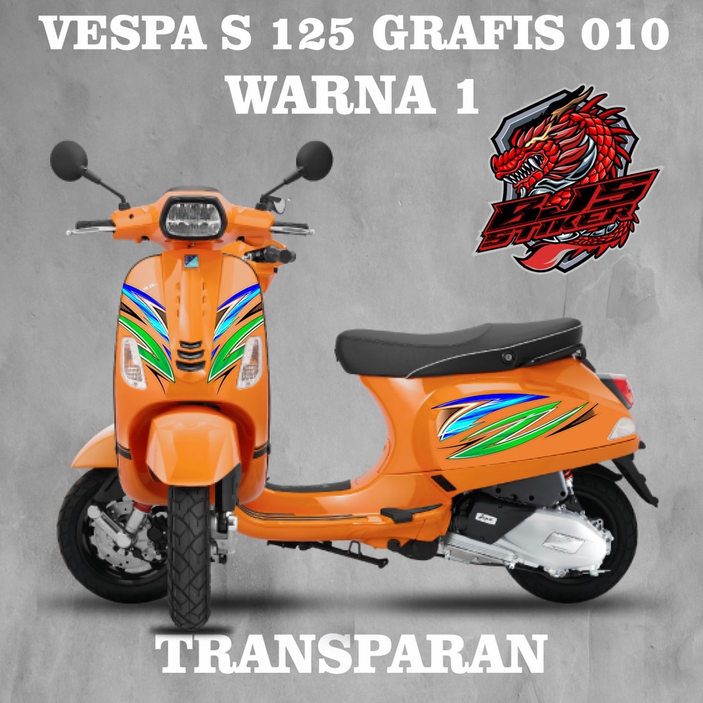 / สติ๊กเกอร์ VESPA / VESPA STRIPING / สติ๊กเกอร์ VESPA TRANSPARENT / VESPA LIST Vespa S 125 กราฟิก 0