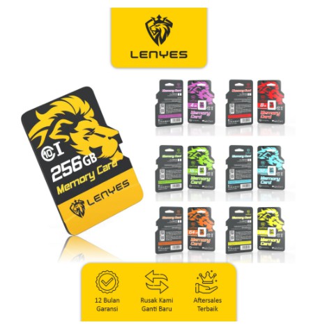 LENYES การ์ด Micro SD 4GB/8GB/16GB/32GB/64GB/128GB ความเร็วสูงสูงสุด 90 MB/S Class 10 การ์ดหน่วยความ