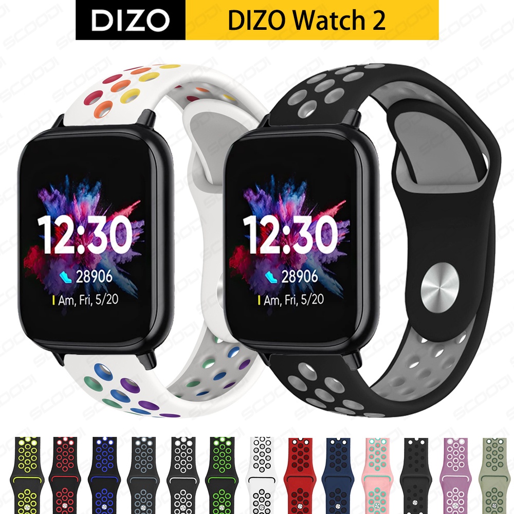 สายรัดซิลิโคนสําหรับ realme DIZO Watch 2 สมาร์ทวอทช์ นาฬิกาข้อมือแบบสปอร์ต Band