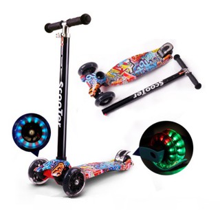 BABY’N GOODS “GRAFFITI” SURFING SCOOTER สีฟ้า อลูมิเนียม น้ำหนักเบา