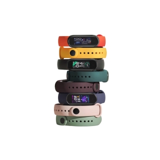 สายนาฬิกาข้อมือซิลิโคน สีพื้น สําหรับ Xiaomi Band 7 Xiaomi Bracelet 6 Xiaomi Mi Band 5 Xiaomi Bracelet 4 Xiaomi Xiaomi 3 4 5 6 7