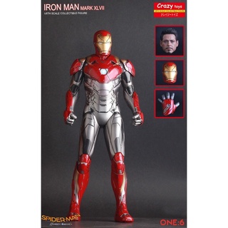 Iron Man MK 47 MARK XLVII ไอรอนแมน 1/6 Crazy Toys PVC Figure Model Statue 31 cm