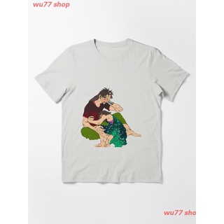 New Kaiji And Mikoko Essential T-Shirt เสื้อยืดพิมพ์ลายการ์ตูนมังงะ ดผ้าเด้ง คอกลม cotton แฟชั่น sale Unisex