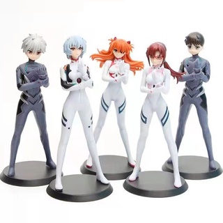 โมเดลฟิกเกอร์ EVA NEON GENESIS EVANGELION Mari Rei Asuka Ikari Shinji จํานวน 5 ชิ้น