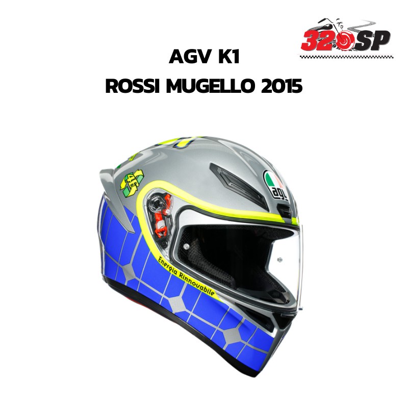 หมวกกันน็อค AGV K1 #16 ROSSI MUGELLO  2015ส่งฟรี !! (แผ่นกันฝ้ามีจำนวนจำกัด หมดแล้วหมดเลย)