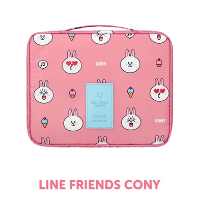 Line Friends grand multi pouch กระเป๋าเครื่องสำอางค์ ลิขสิทธิ์แท้ พร้อมส่ง