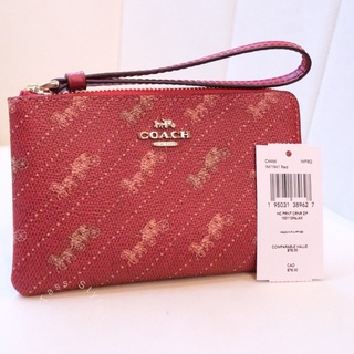 🌸🌸พร้อมส่ง  คล้องมือ C4466 รุ่น 1 ซิบ S COACH CORNER ZIP WRISTLET