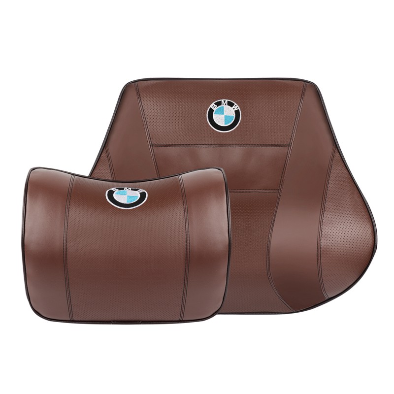 2025BMW 320i 328i 740Le X3 320i 530e 330e 318i X5 X1 630i รถ headrest หนังคอหมอนภายในรถหมอนหน่วยความ