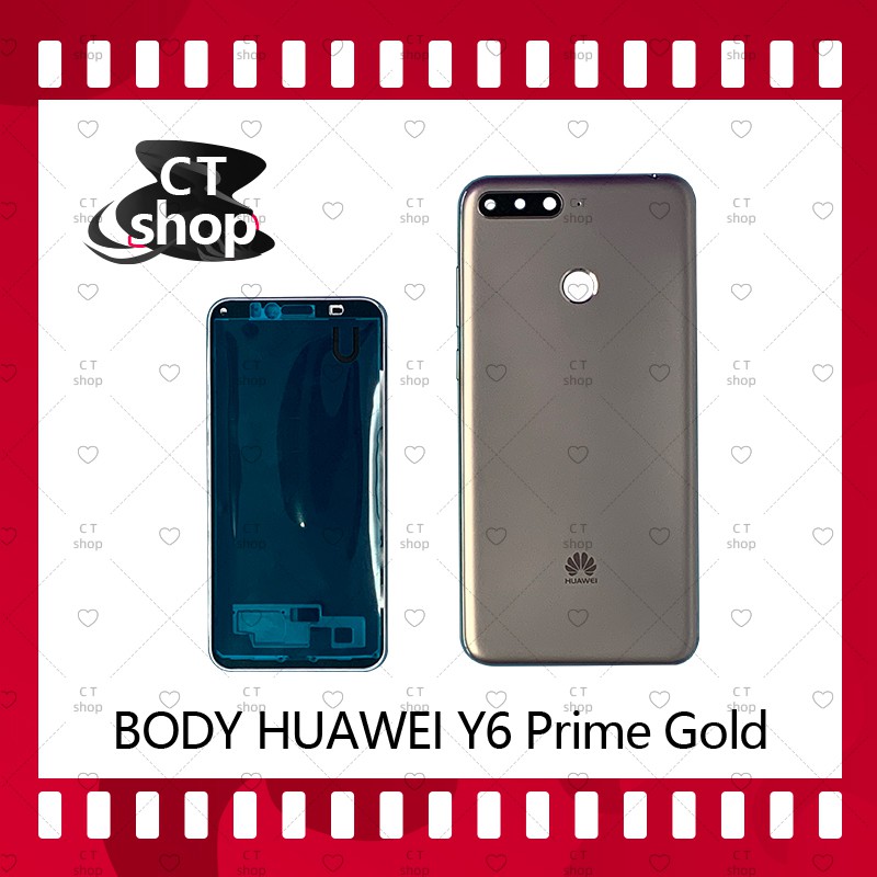 สำหรับ Huawei Y6prime/Y6 2018/ATU-L42 อะไหล่บอดี้ เคสกลางพร้อมฝาหลัง Body อะไหล่มือถือ คุณภาพดี CT S